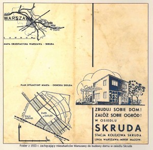 Reklama osiedla Skruda 1933 r. - zdjęcie z ksiązki "Halinów dawniej Skruda"